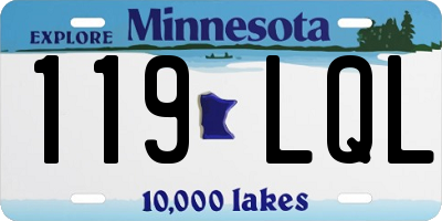 MN license plate 119LQL