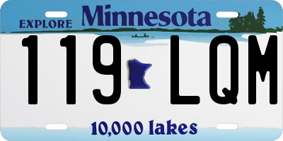 MN license plate 119LQM