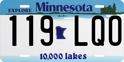 MN license plate 119LQO