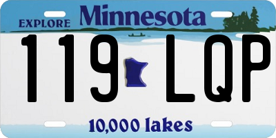 MN license plate 119LQP