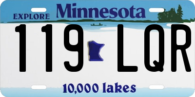 MN license plate 119LQR