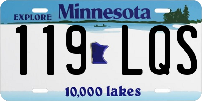 MN license plate 119LQS