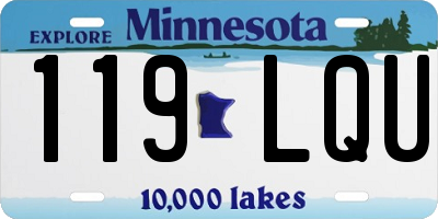 MN license plate 119LQU