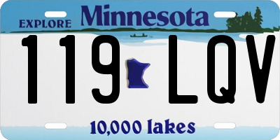 MN license plate 119LQV