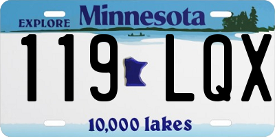 MN license plate 119LQX