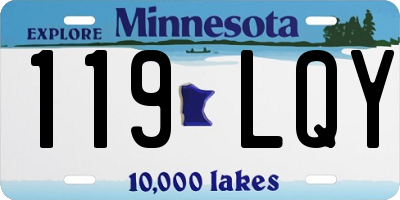 MN license plate 119LQY