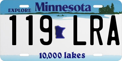 MN license plate 119LRA