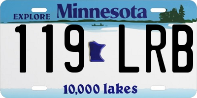MN license plate 119LRB