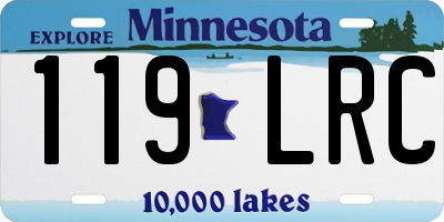 MN license plate 119LRC