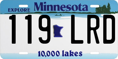 MN license plate 119LRD