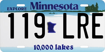 MN license plate 119LRE