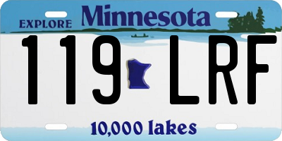 MN license plate 119LRF