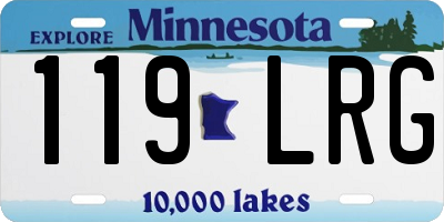MN license plate 119LRG