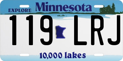 MN license plate 119LRJ