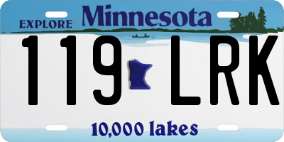 MN license plate 119LRK