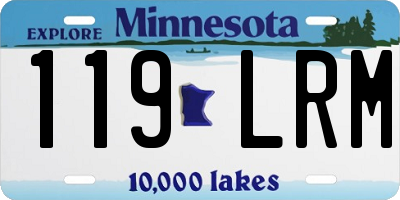 MN license plate 119LRM