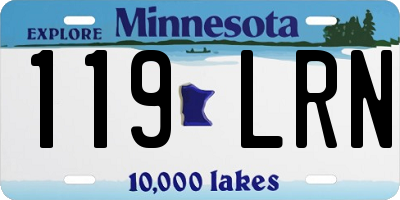 MN license plate 119LRN