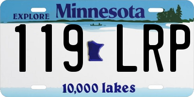 MN license plate 119LRP