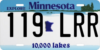 MN license plate 119LRR