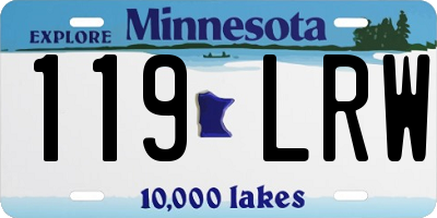 MN license plate 119LRW