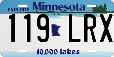 MN license plate 119LRX