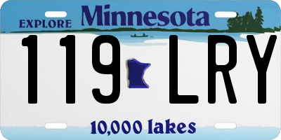 MN license plate 119LRY