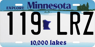 MN license plate 119LRZ