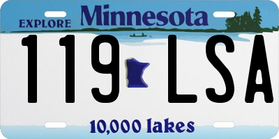 MN license plate 119LSA