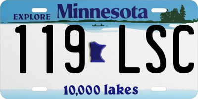 MN license plate 119LSC