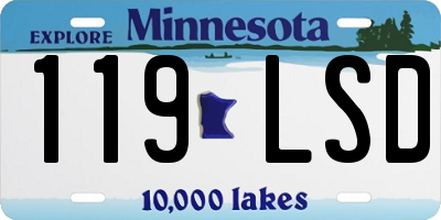 MN license plate 119LSD