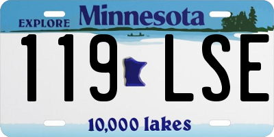 MN license plate 119LSE