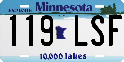 MN license plate 119LSF