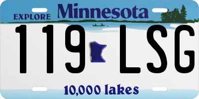 MN license plate 119LSG