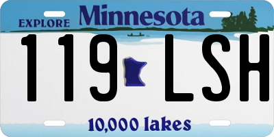 MN license plate 119LSH