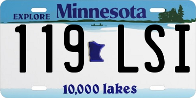 MN license plate 119LSI