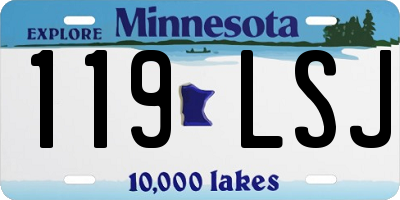 MN license plate 119LSJ