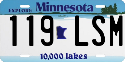 MN license plate 119LSM