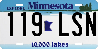 MN license plate 119LSN