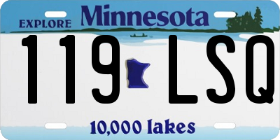 MN license plate 119LSQ