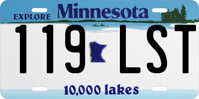 MN license plate 119LST