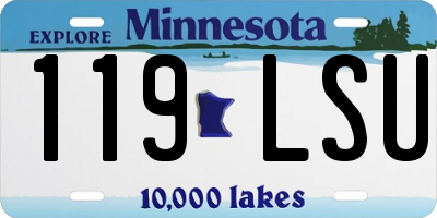 MN license plate 119LSU