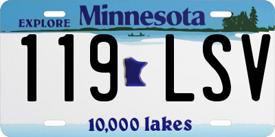 MN license plate 119LSV