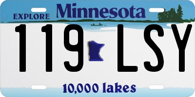 MN license plate 119LSY