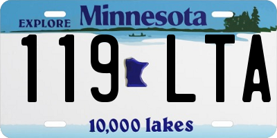 MN license plate 119LTA