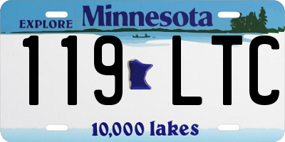 MN license plate 119LTC