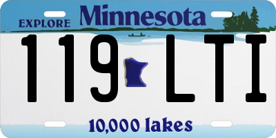 MN license plate 119LTI