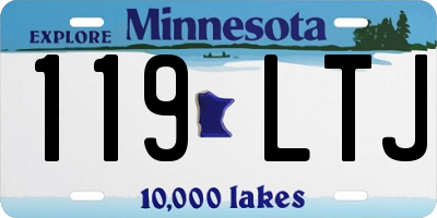 MN license plate 119LTJ