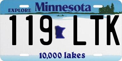 MN license plate 119LTK