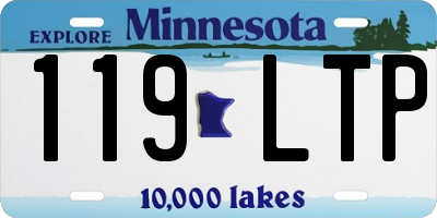 MN license plate 119LTP
