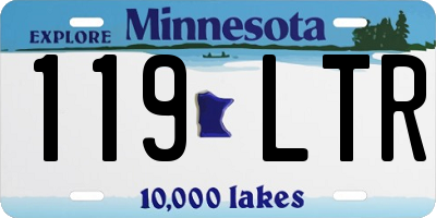 MN license plate 119LTR